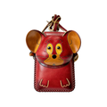 Handmade Leather Red Mouse Mini Crossbody Bag