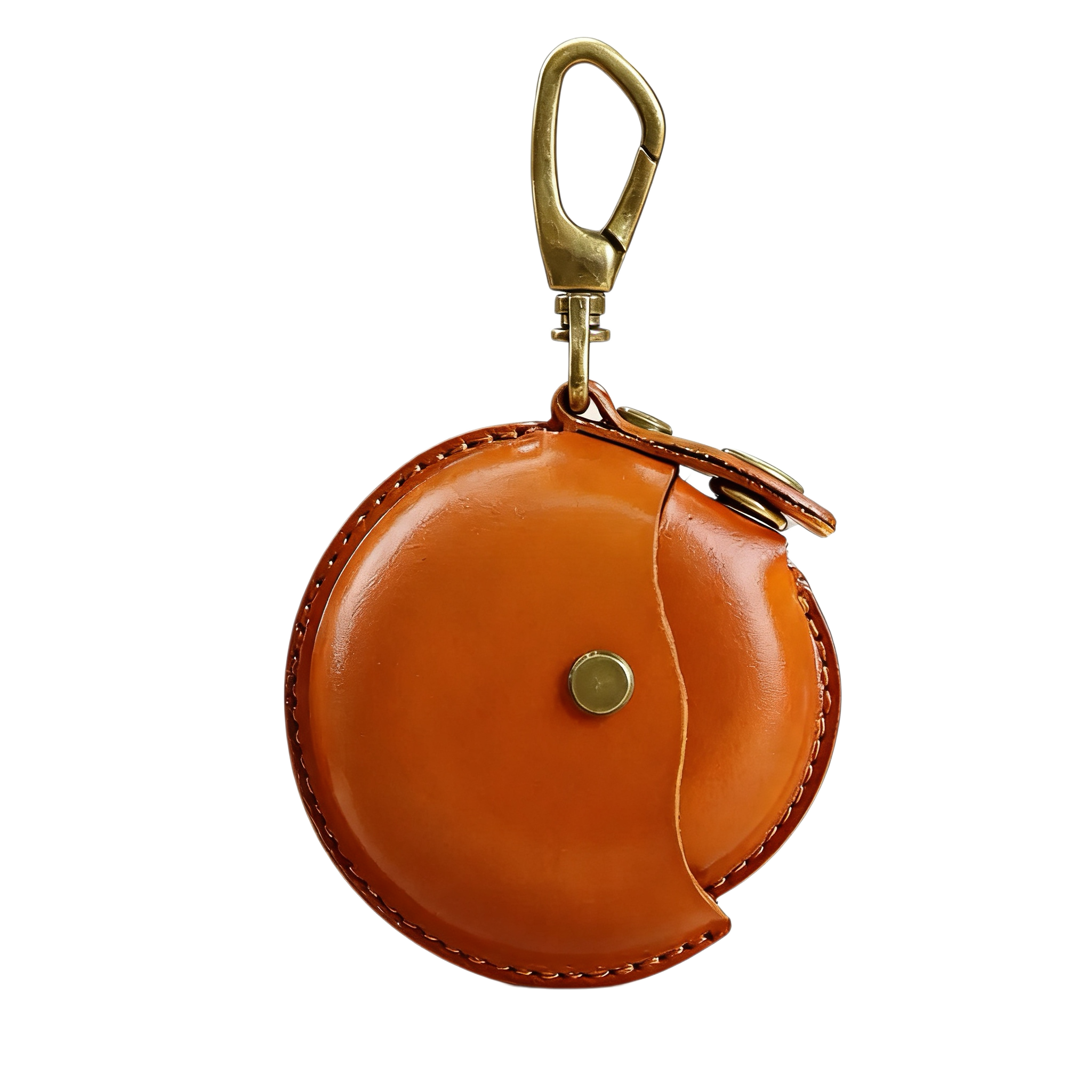 Handmade Leather Wireless Earbuds Case with Carabiner