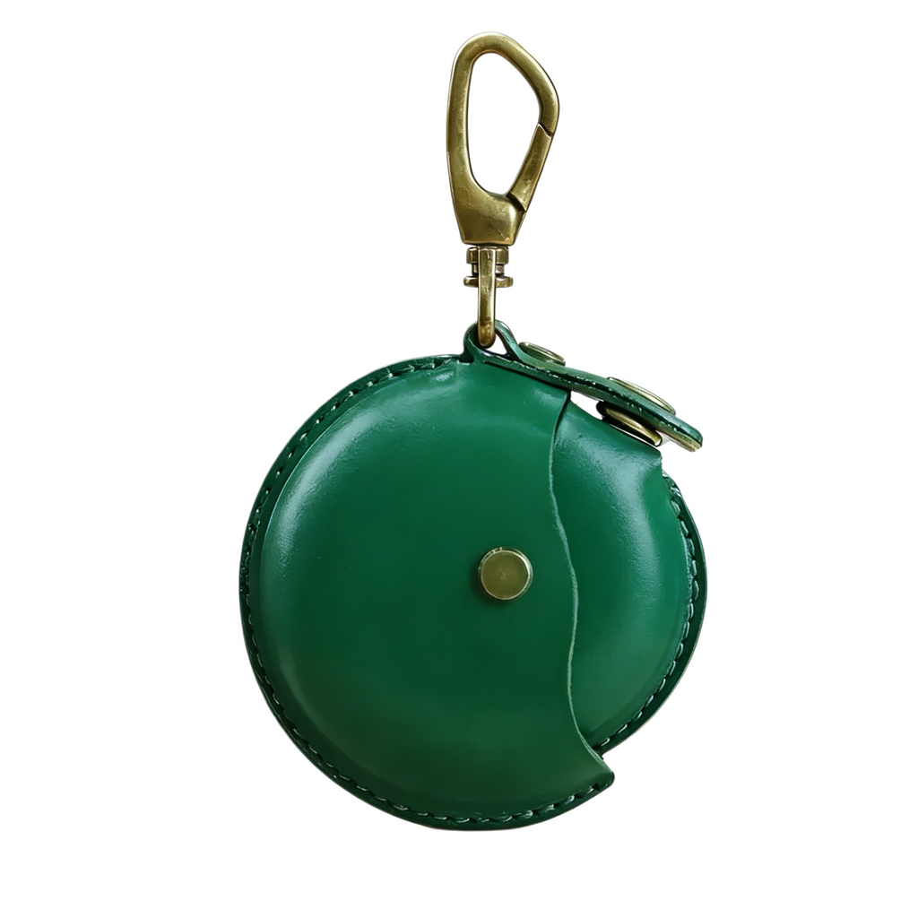 Handmade Leather Wireless Earbuds Case with Carabiner