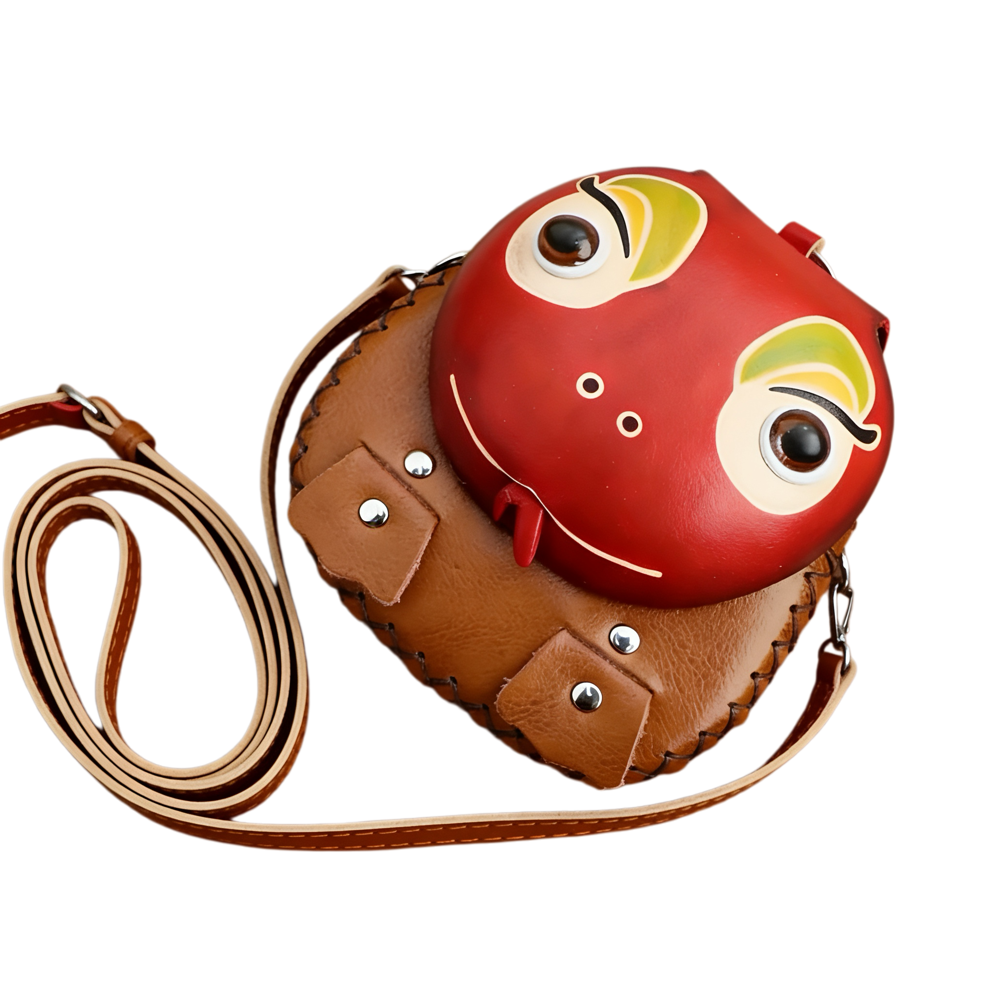 Handmade Genuine Leather Snake Shaped Mini Crossbody Bag