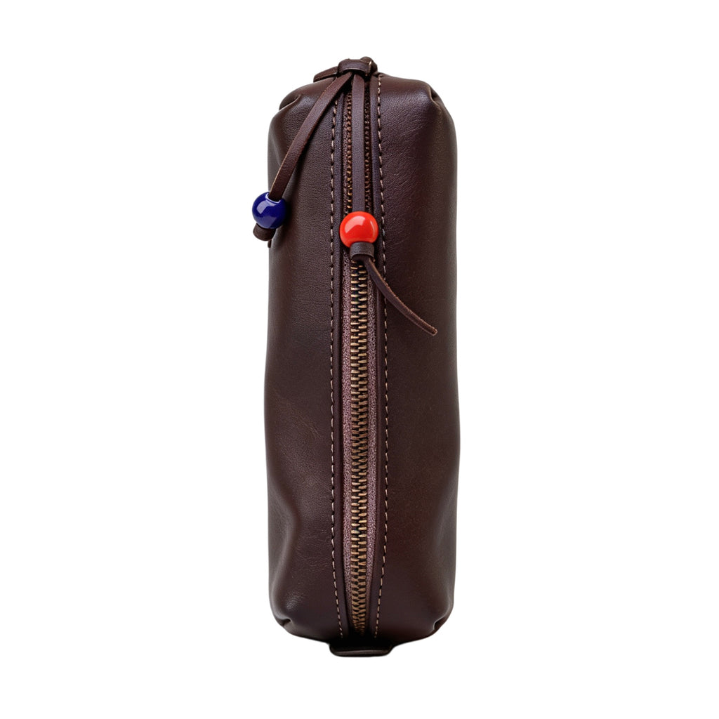 Artisanal Cowhide Multi-Use Pouch for Pens & Glasses